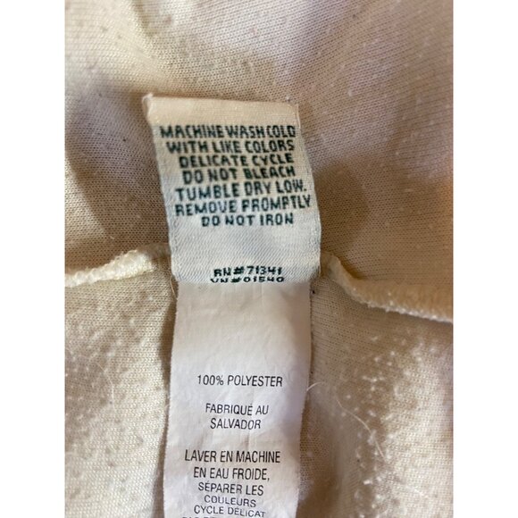 L.L. Bean Large White Pullover Top 1/4 Zip Fleece Cozy Gorpcore Outdoor - Picture 6 of 13